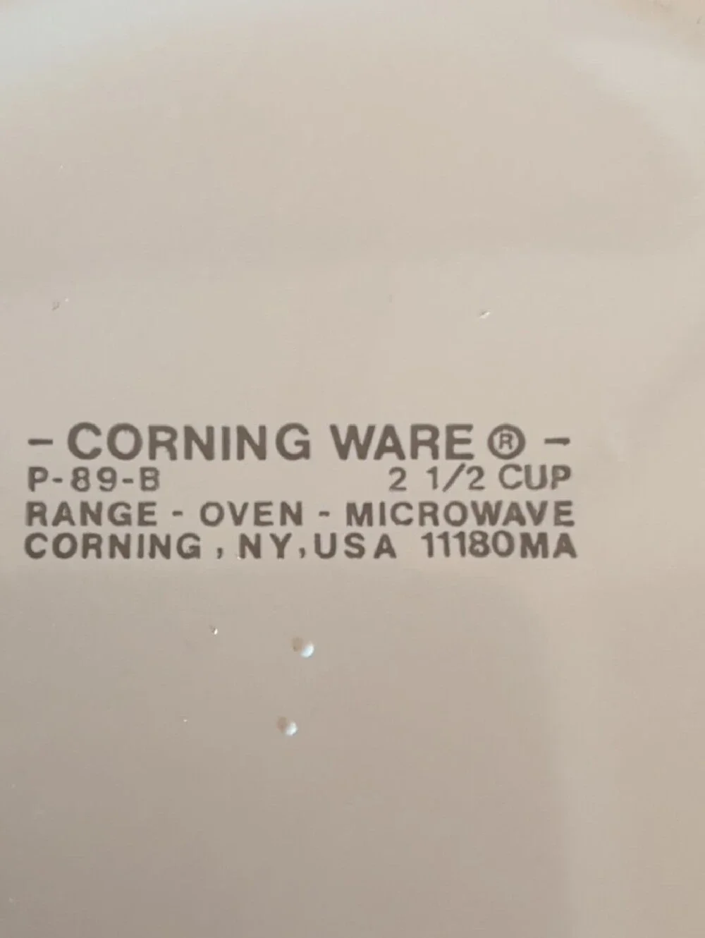 Corningware white ceramic